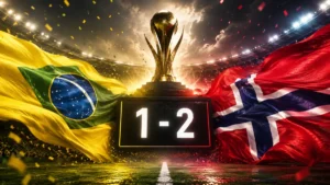Brazil vs Norway World Cup 2026 featured image showing Norway’s 2-1 win over Brazil