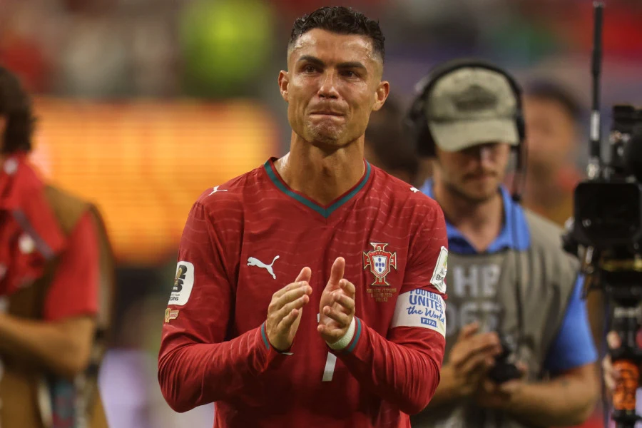 Cristiano Ronaldo looks emotional after Portugal’s 1-0 defeat to Spain at the World Cup 2026.