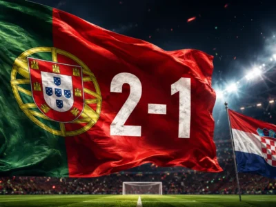 Portugal 2-1 Croatia featured image with Portugal flag and Croatia flag after World Cup 2026 Round of 32 match