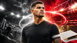 Bruno Guimarães-inspired midfielder between Newcastle and Arsenal-themed stadiums as £80m transfer nears completion