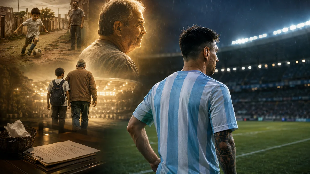 Lionel Messi-inspired Argentine footballer reflecting on his future after the death of his father Jorge, with childhood and Barcelona journey memories