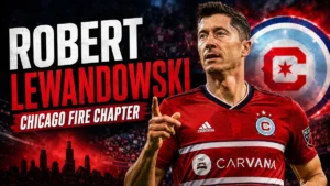Robert Lewandowski in Chicago Fire colors for MLS stats and records featured image